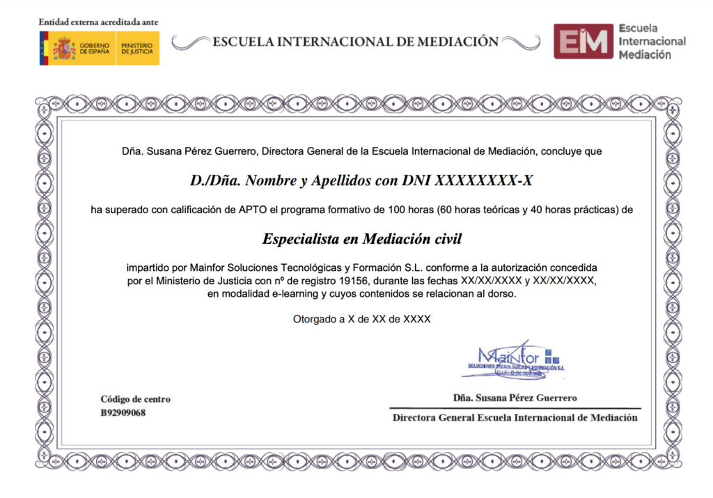 Especialidad en mediación civil 7 titulacion mediacion civil 1