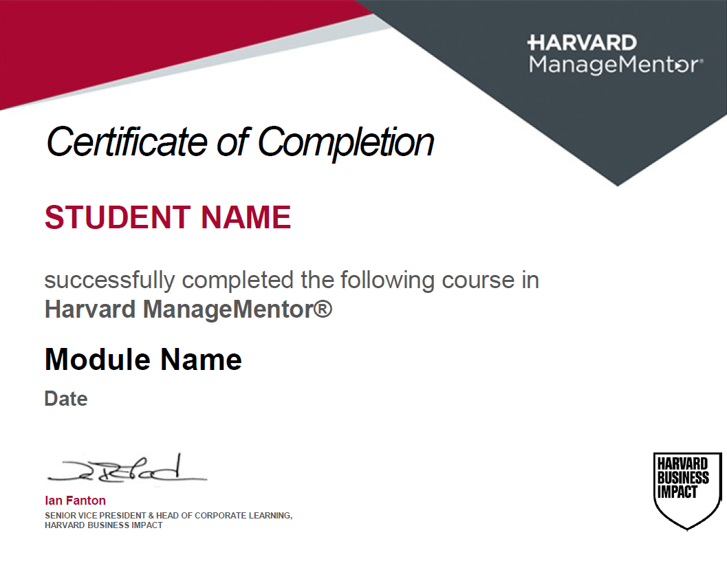 Certificado Harvard certificado harvard